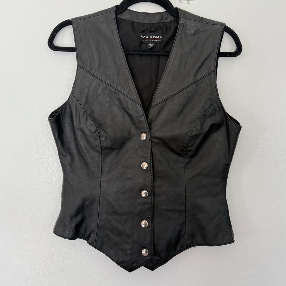 Wilson Women's Black Leather Vest